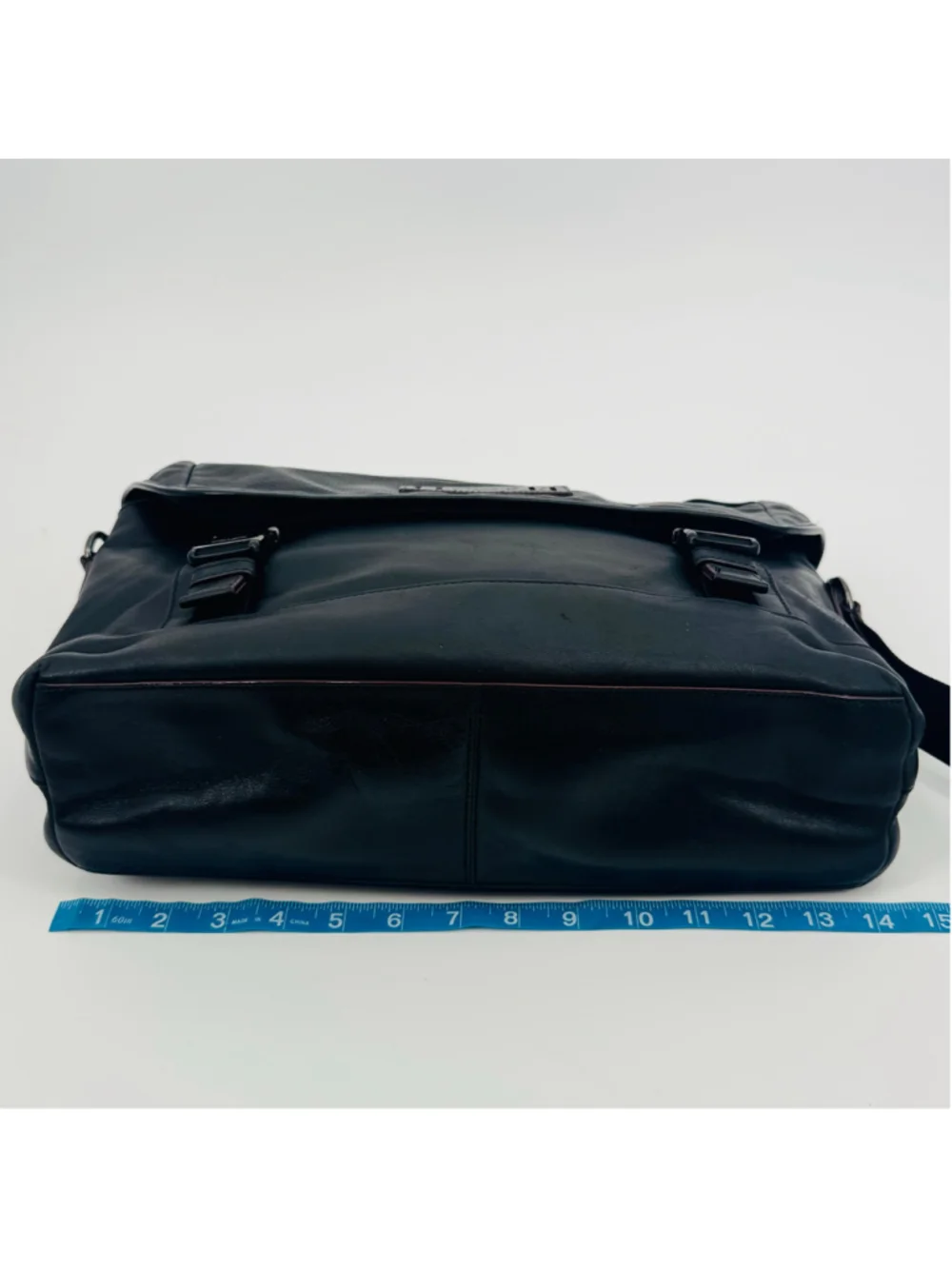 Men's Coach F79902 Ranger Calf Leather Messenger Bag, Black